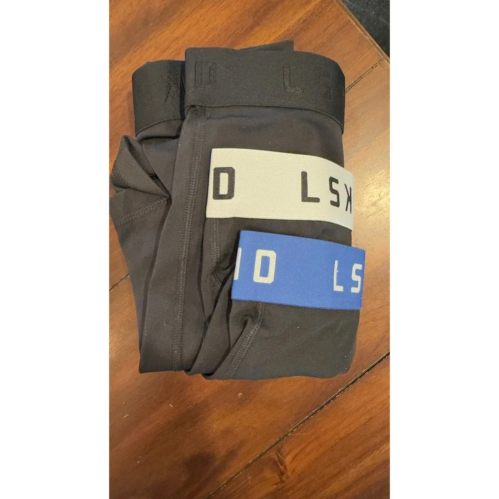 LSKD Mens‎ Perform Trunks 3-Pack XL Black Blue White MUND00550 5 Inch Inseam NEW